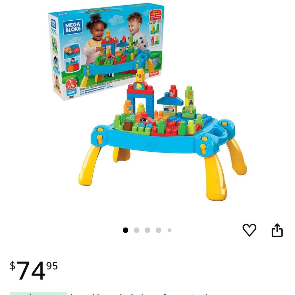 Mega Blocks Discover n’ Build Activity Table
